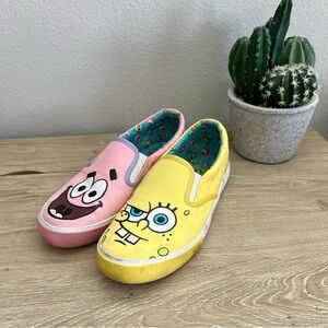 SpongeBob Patrick Slip On Shoes Ground Up Cartoon Sneakers Mens 9
